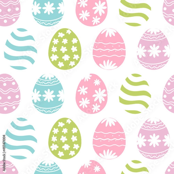 Fototapeta Easter eggs patterns.