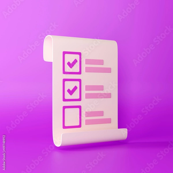 Obraz white paper with checklist to-do list