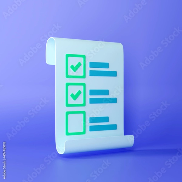 Obraz white paper with checklist to-do list