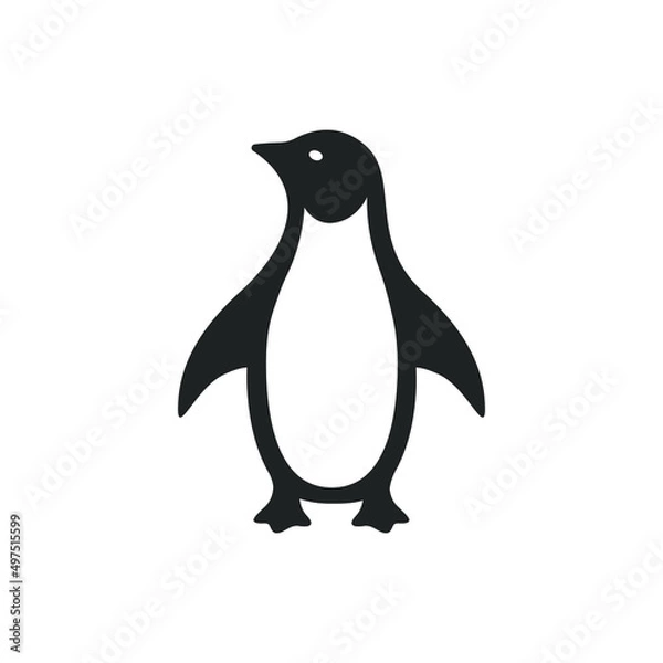 Obraz penguin vector icon isolated on white