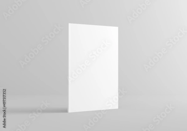 Fototapeta Mockup book cover with grey background