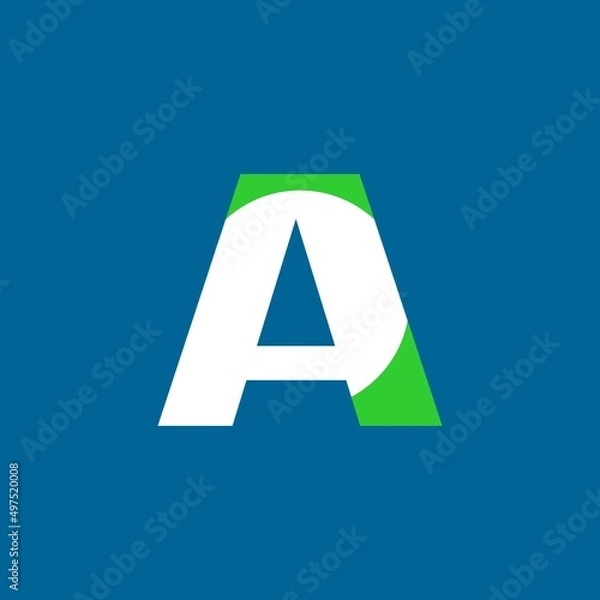 Obraz A letter logo vector illustration. A Lettermark simple iconic logo design.