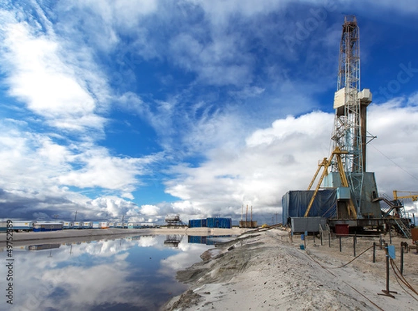 Obraz oil rig with pipes