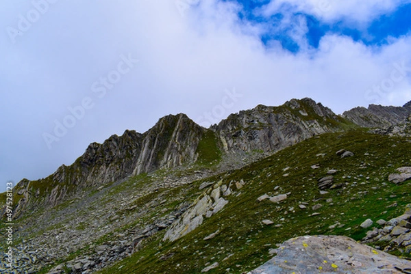 Fototapeta mountain landscape with clouds