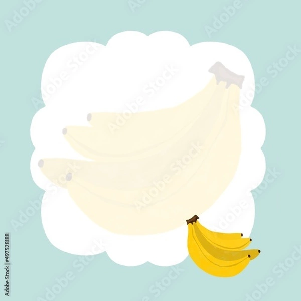 Fototapeta Stylish summer  sheet with banana for a personal diary, planner template. Organizer with notes and to-do list.