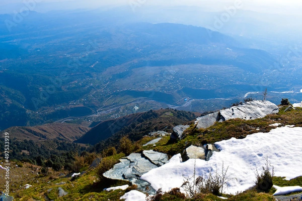 Fototapeta view from the top of the mountain