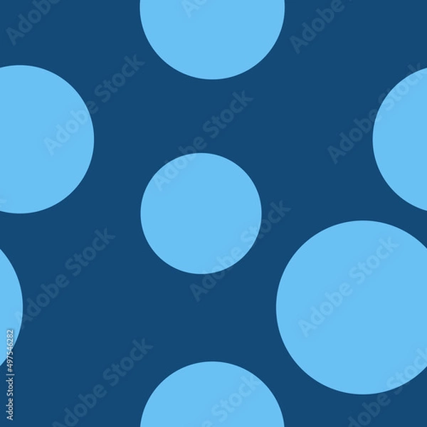 Obraz Seamless pattern in blue tones. The circles are blue. For fabric, background, wallpaper.