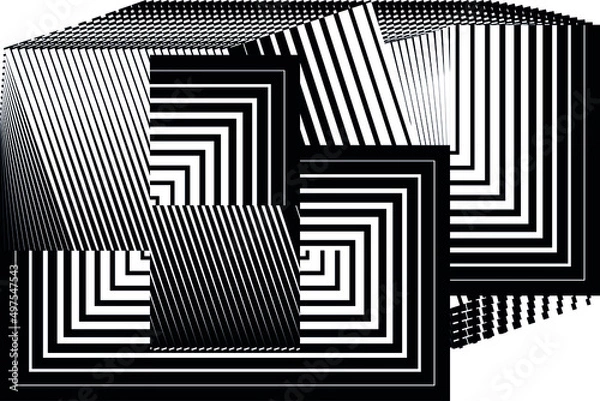 Fototapeta Abstract halftone lines background, geometric dynamic pattern, vector modern design texture.