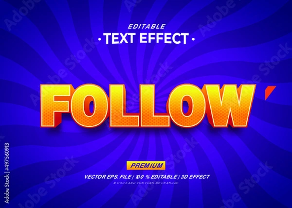 Fototapeta 3D Text Effect