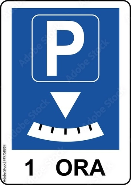 Obraz Ograniczony znak parkingowy