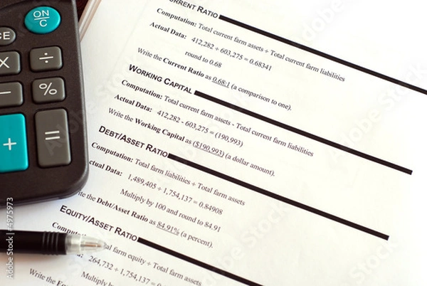 Obraz Financial worksheet