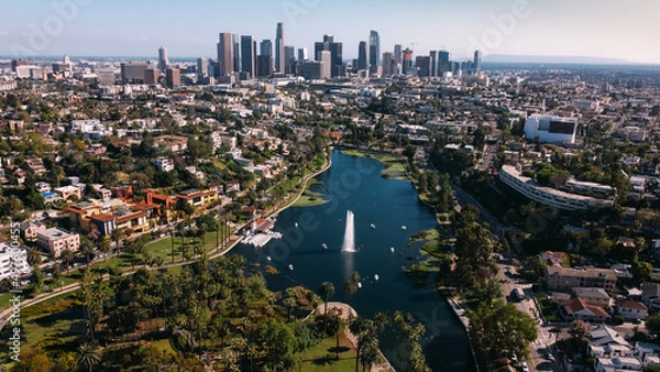 Obraz View on Echo Park, Los Angeles