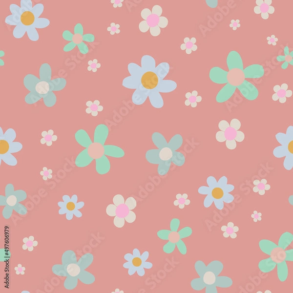 Obraz pastel floral seamless vector pattern