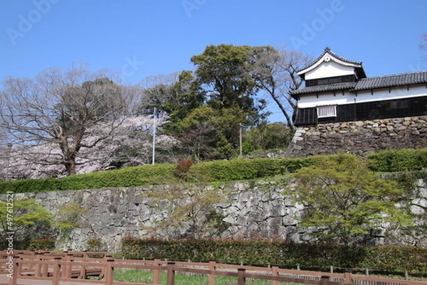 Fototapeta 福岡市の舞鶴公園の福岡城多聞櫓