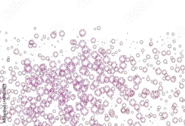 Fototapeta Light Pink vector pattern with spheres.