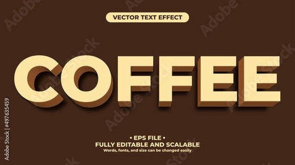 Fototapeta Coffee Minimalist 3D Editable Text Effect