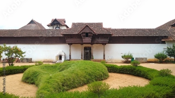 Fototapeta Padmanabhapuram Palace or Kalkulam Palace located in Padmanabhapuram in the Kanyakumari district of Tamil Nadu
