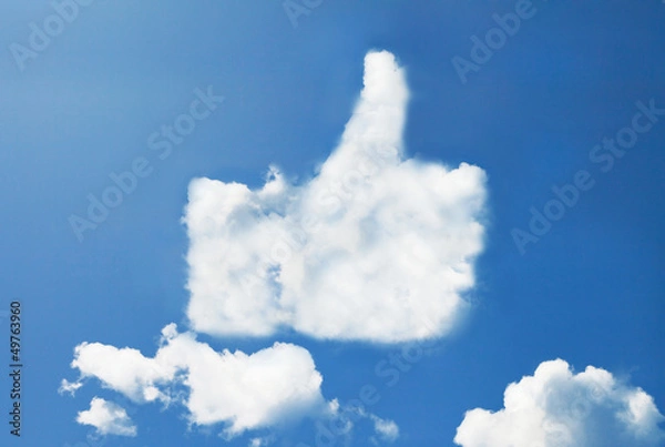 Obraz jak kształt chmury