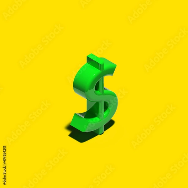 Obraz Dollar Design in 3D. Perfect for additional, resources, icon, etc