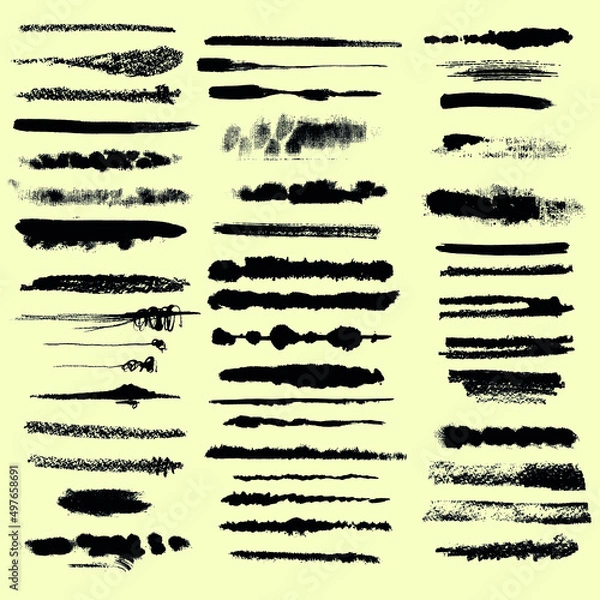 Obraz Brush style flat vector illustrator collection set