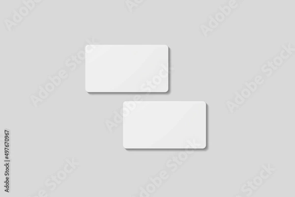 Obraz Stack blank business card for mockup. 3D Render.