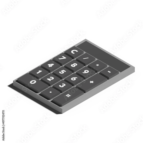 Obraz Calculator Minimalistic Design. Perfect for additional, resources, shop, office, school, etc