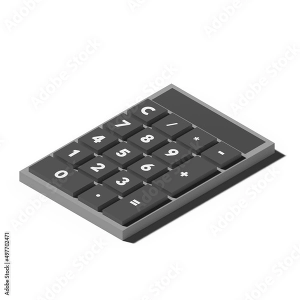 Obraz Calculator Minimalistic Design. Perfect for additional, resources, shop, office, school, etc