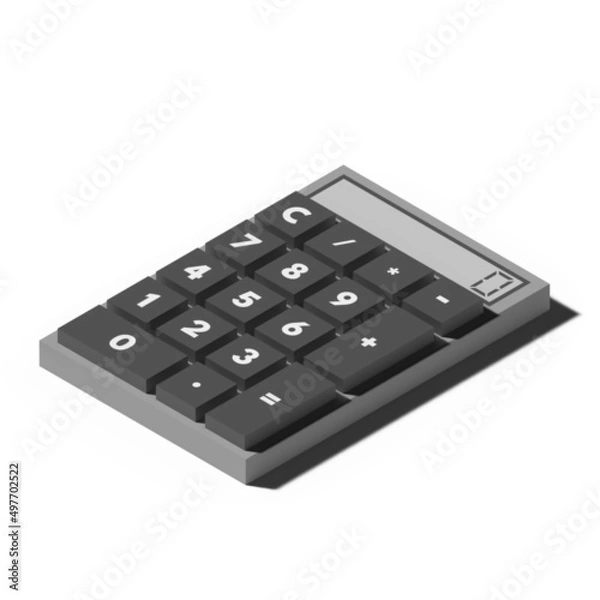 Obraz Calculator Minimalistic Design. Perfect for additional, resources, shop, office, school, etc