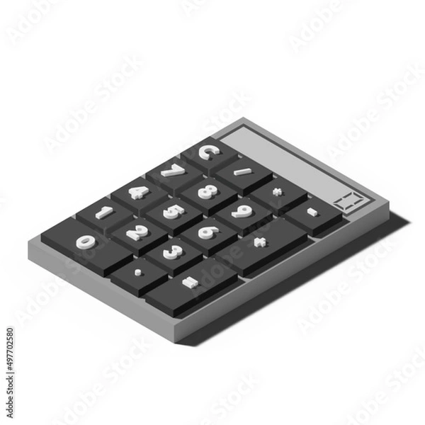 Obraz Calculator Minimalistic Design. Perfect for additional, resources, shop, office, school, etc
