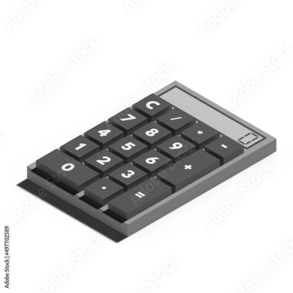 Obraz Calculator Minimalistic Design. Perfect for additional, resources, shop, office, school, etc