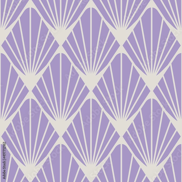 Fototapeta Seamless vector pattern with home decor diamond texture on light purple background. Simple modern luxury wallpaper design. Decorative fashion textile.