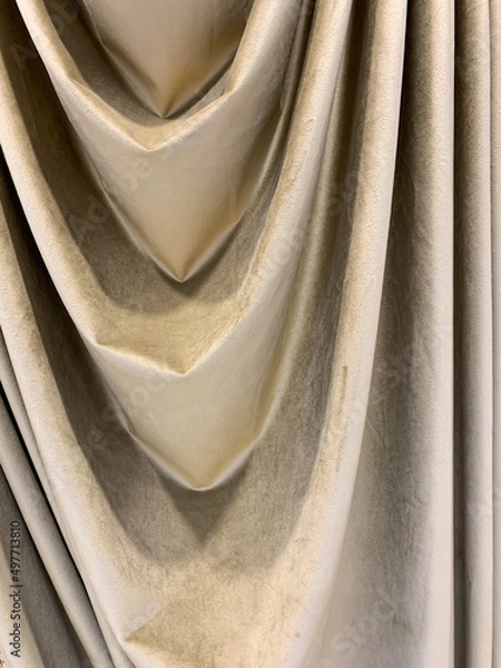 Obraz Curtain with folds close-up