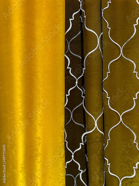 Fototapeta Curtain with folds close-up