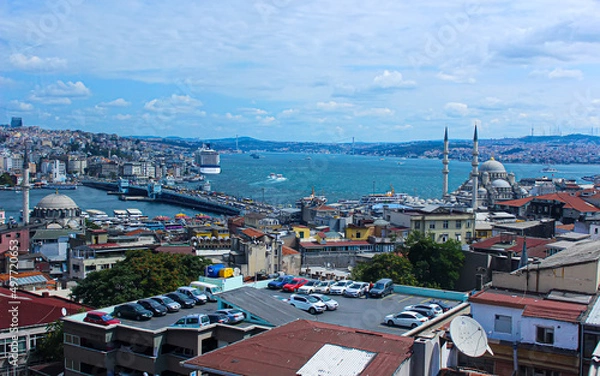 Obraz View of Bosphorus strait, Istanbul