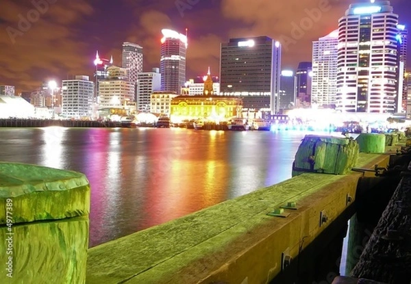 Obraz Auckland Skyline bei Nacht