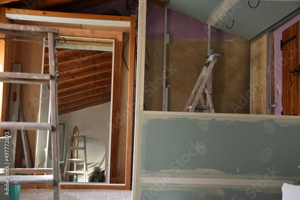 Fototapeta Pièce en chantier