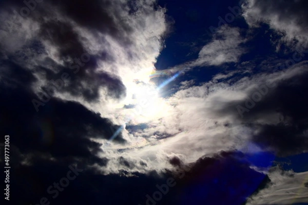 Obraz Ciel avec soleil éblouissant