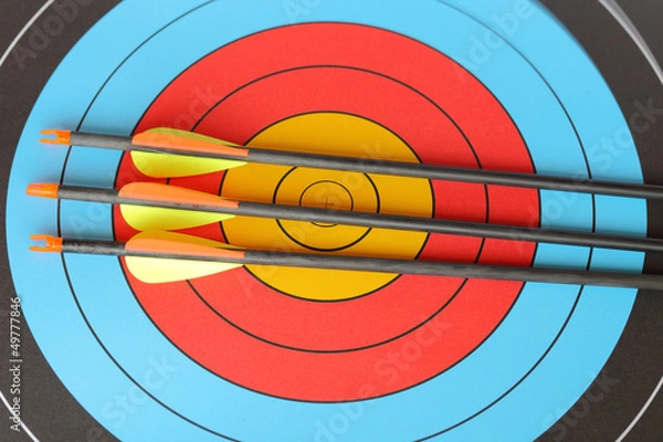 Fototapeta arrows focus to archery target