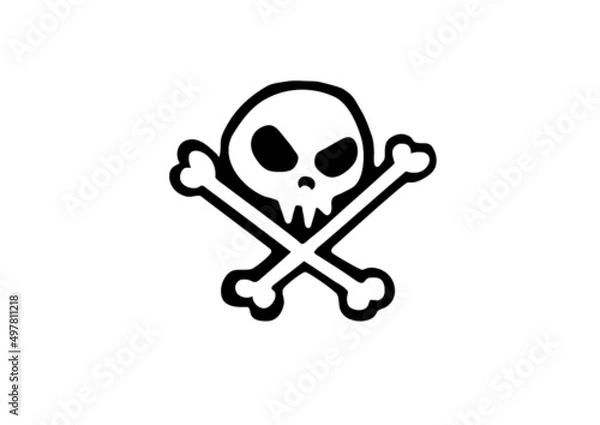 Obraz skull pirat funny