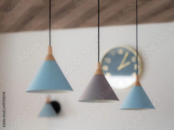 Obraz ペンダントライトと時計