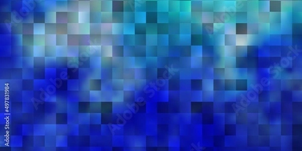 Obraz Light BLUE vector pattern in square style.