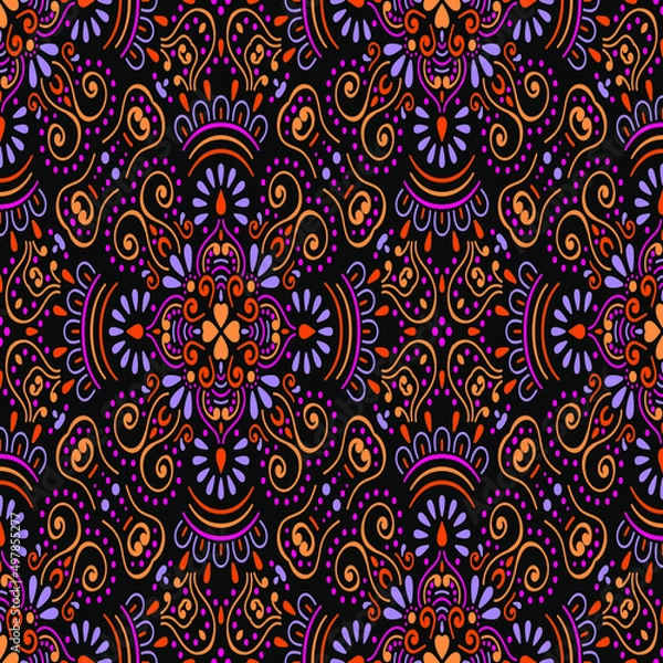 Fototapeta seamless pattern with flowers