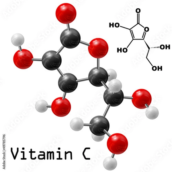 Obraz vitamin C molecule