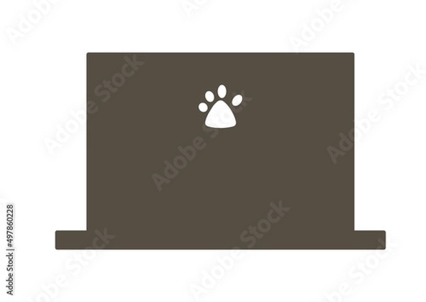 Fototapeta ペットのお墓のアイコンイラスト