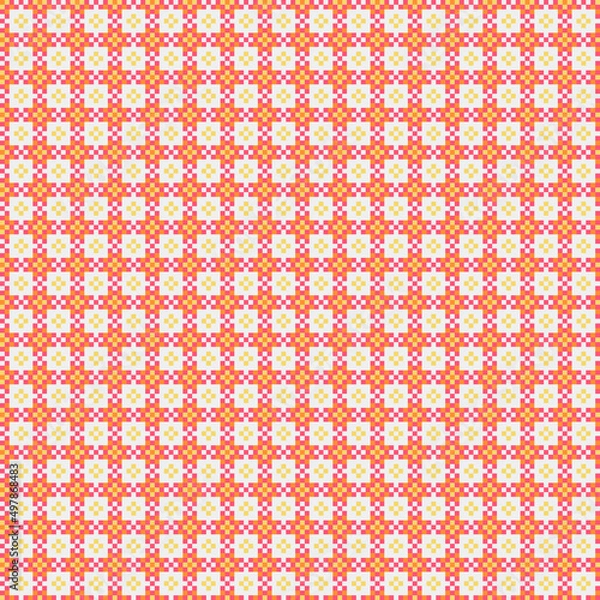 Fototapeta Abstract Cross Pattern generative computational art illustration