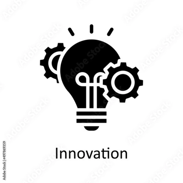 Fototapeta Innovation vector Solid Icon Design illustration. Educational Technology Symbol on White background EPS 10 File