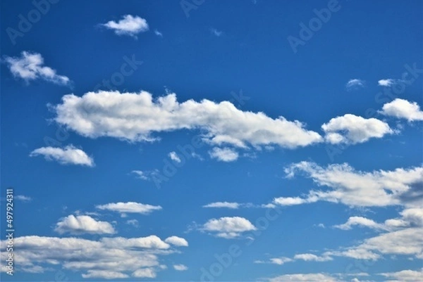 Obraz ciel bleu avec nuages