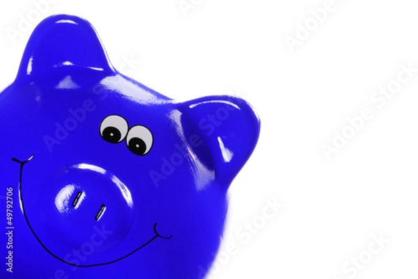 Obraz Blaues Sparschweinchen