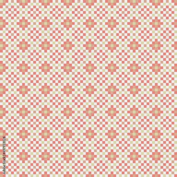 Fototapeta Abstract Cross Pattern generative computational art illustration