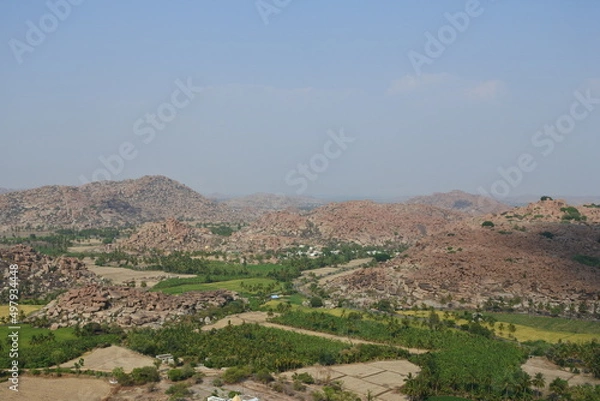 Fototapeta ハンピ村　絶景　インド